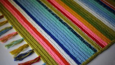 Плетено килимче от стари плетива