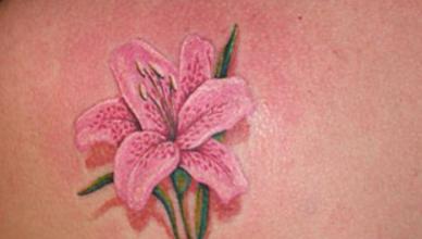 Значение на татуировка на лилия за момиче
