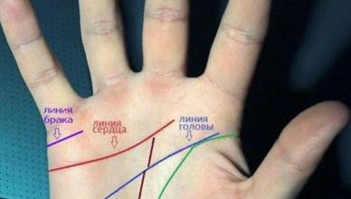 Линия на брака на ръката в хиромантията - снимка с тълкуване
